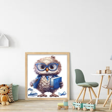 Load image into Gallery viewer, Huancan - Reading Owl - 25*30CM 18CT 2 Stamped Cross Stitch

