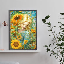 Load image into Gallery viewer, Sunflower Girl 40*60CM(Canvas) Full Round Drill Diamond Painting
