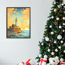 Load image into Gallery viewer, Sunny Beach Lighthouse 30*40CM(Canvas) Full Round Drill Diamond Painting
