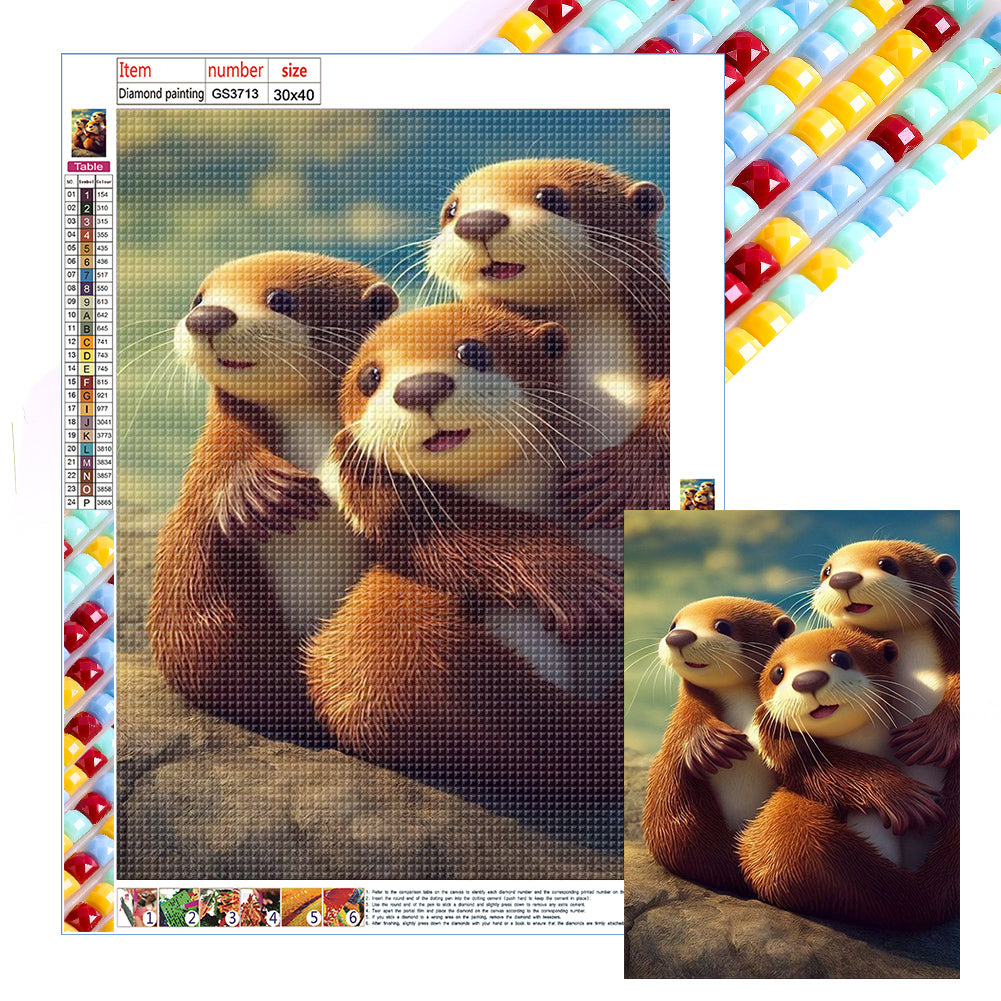 Sea Lion 30*40CM(Canvas) Full Square Drill Diamond Painting