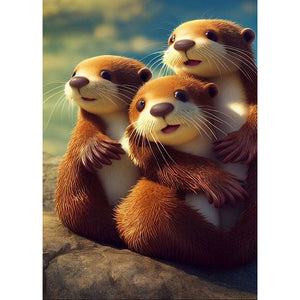 Sea Lion 30*40CM(Canvas) Full Square Drill Diamond Painting