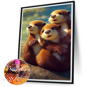 Sea Lion 30*40CM(Canvas) Full Square Drill Diamond Painting