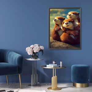 Sea Lion 30*40CM(Canvas) Full Square Drill Diamond Painting