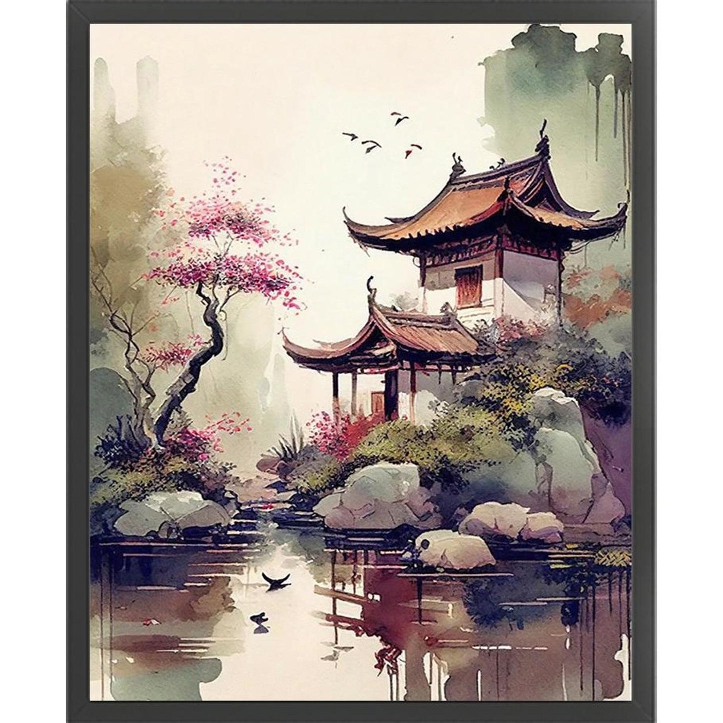 Landscape Attic - Full 11CT Stamped Cross Stitch 40x50CM - Huacan