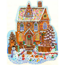 Load image into Gallery viewer, Huancan - Snowman Christmas Cabin - 50*60CM 11CT 3 Stamped Cross Stitch
