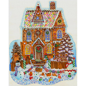 Huancan - Snowman Christmas Cabin - 50*60CM 11CT 3 Stamped Cross Stitch