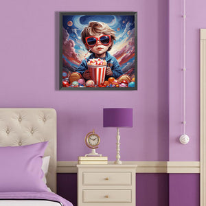 Little Boy 40*40CM(Canvas) Full Round Drill Diamond Painting