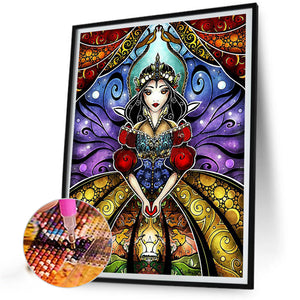 Cartoon Princess Stained Glass 40*50CM(Canvas) Full Round Drill Diamond Painting