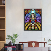 Load image into Gallery viewer, Cartoon Princess Stained Glass 40*50CM(Canvas) Full Round Drill Diamond Painting
