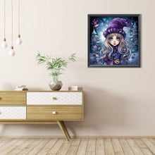 Load image into Gallery viewer, Winter Girl 40*40CM(Picture) Full Round Drill Diamond Painting
