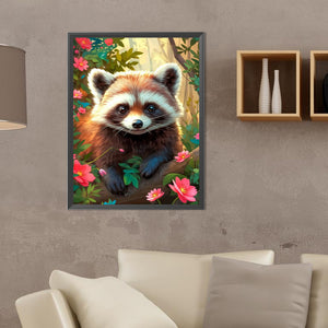 Raccoon 30*40CM(Canvas) Full Round Drill Diamond Painting