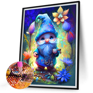 Jungle Gnome Grandpa 30*40CM(Canvas) Full Round Drill Diamond Painting