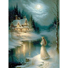 Load image into Gallery viewer, Beauty Under The Moon 30*40CM(Canvas) Full Round Drill Diamond Painting
