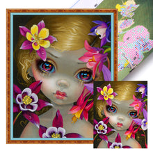 Load image into Gallery viewer, Yishu - Big-Eyed Girl - 40*50CM 11CT 3 Stamped Cross Stitch
