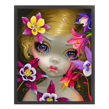 Load image into Gallery viewer, Yishu - Big-Eyed Girl - 40*50CM 11CT 3 Stamped Cross Stitch
