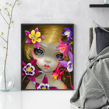 Load image into Gallery viewer, Yishu - Big-Eyed Girl - 40*50CM 11CT 3 Stamped Cross Stitch
