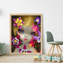 Load image into Gallery viewer, Yishu - Big-Eyed Girl - 40*50CM 11CT 3 Stamped Cross Stitch
