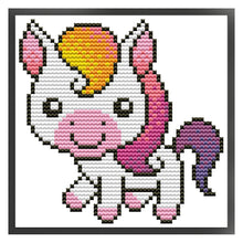 Load image into Gallery viewer, Joy Sunday - Pony - 18*18CM 11CT 3 Stamped Cross Stitch
