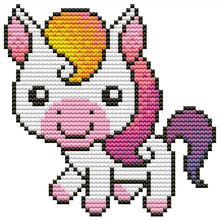 Load image into Gallery viewer, Joy Sunday - Pony - 18*18CM 11CT 3 Stamped Cross Stitch
