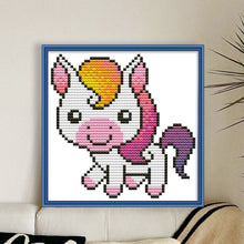 Load image into Gallery viewer, Joy Sunday - Pony - 18*18CM 11CT 3 Stamped Cross Stitch
