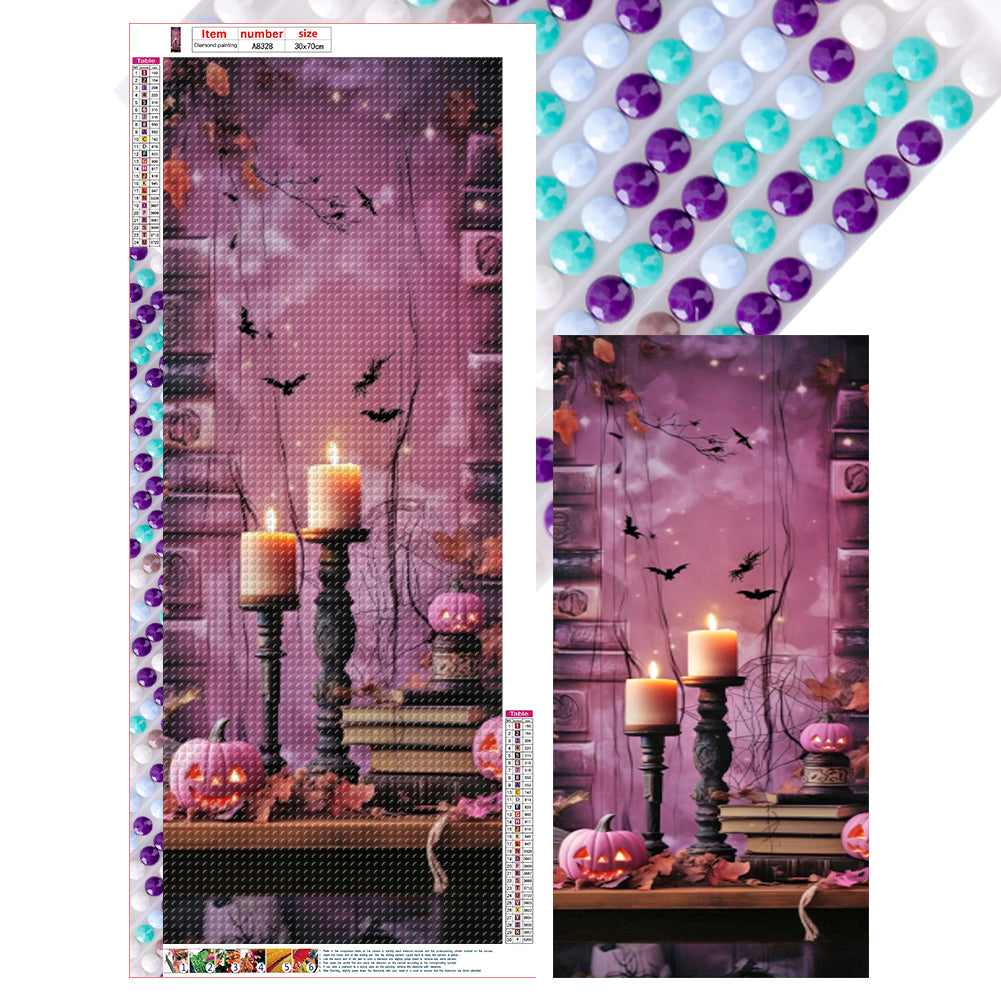 Halloween Desk 30*70CM(Canvas) Full Round Drill Diamond Painting