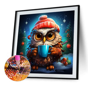 Owl 40*40CM(Picture) Full Round Drill Diamond Painting
