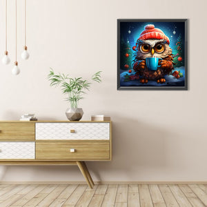 Owl 40*40CM(Picture) Full Round Drill Diamond Painting