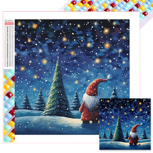 Christmas Gnome 40*40CM(Picture) Full Square Drill Diamond Painting