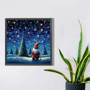 Christmas Gnome 40*40CM(Picture) Full Square Drill Diamond Painting