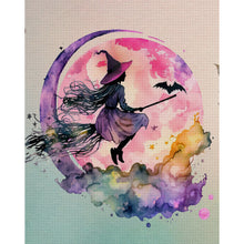 Load image into Gallery viewer, Yishu - Moon Girl Witch - 50*60CM 11CT 3 Stamped Cross Stitch
