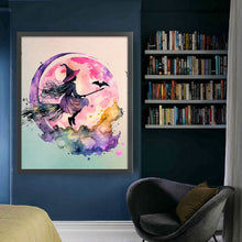 Load image into Gallery viewer, Yishu - Moon Girl Witch - 50*60CM 11CT 3 Stamped Cross Stitch
