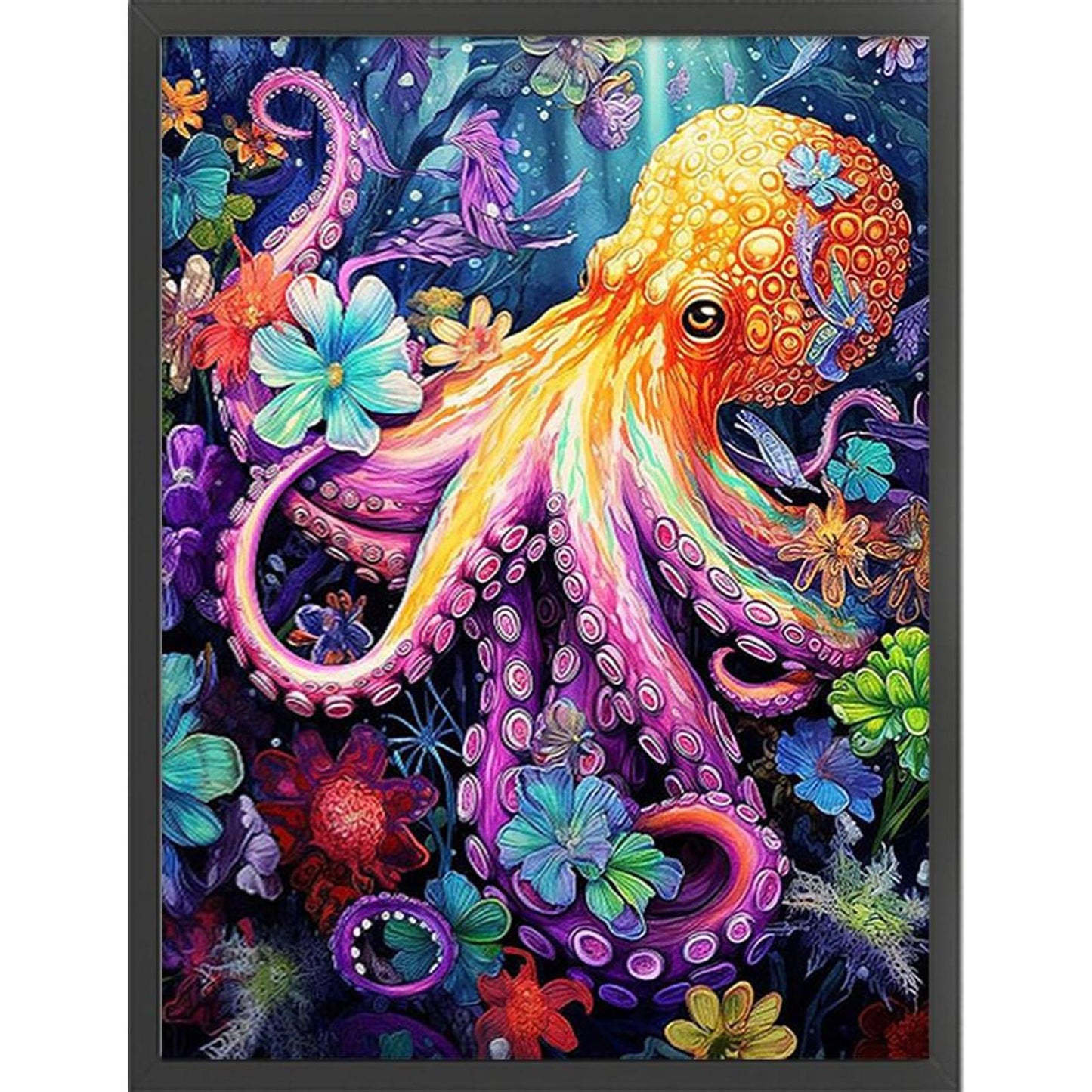 Octopus - Full 11CT Stamped Cross Stitch 50x68CM - Yishu
