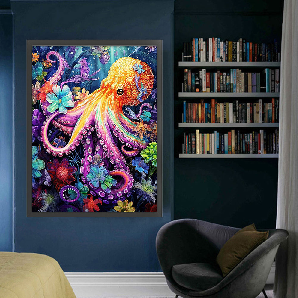 Octopus - Full 11CT Stamped Cross Stitch 50x68CM - Yishu