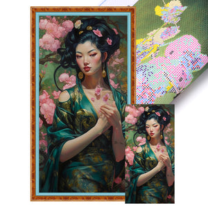 Yishu - Ancient Beauty - 50*100CM 11CT 3 Stamped Cross Stitch