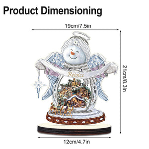 Christmas Snowman Wooden Desktop Diamond Painting Ornament (11)