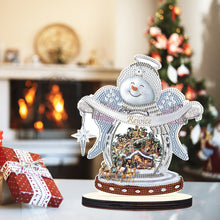 Load image into Gallery viewer, Christmas Snowman Wooden Desktop Diamond Painting Ornament (11)

