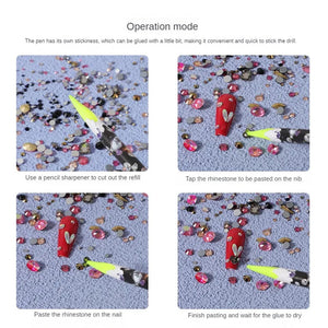 12PCS Diamond Painting Pen Self Adhesive with Pencil Sharpener (Rose Red)