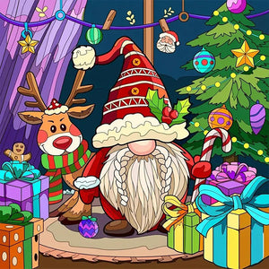 Christmas Gnome 40*40CM(Picture) Full Round Drill Diamond Painting
