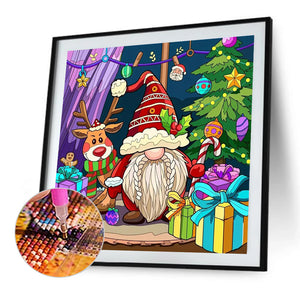 Christmas Gnome 40*40CM(Picture) Full Round Drill Diamond Painting