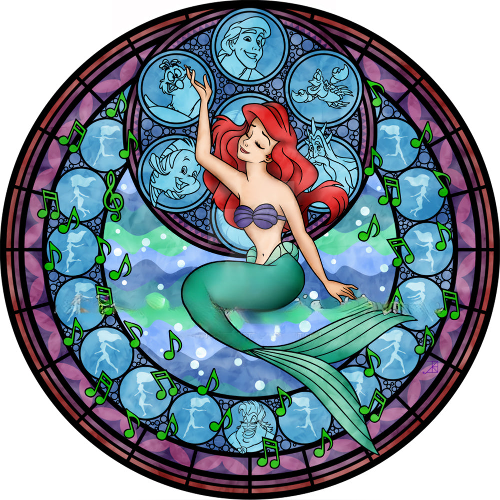 Ariel The Mermaid 40*40CM(Canvas) Full Round Drill Diamond Painting