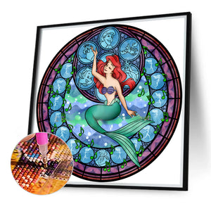 Ariel The Mermaid 40*40CM(Canvas) Full Round Drill Diamond Painting