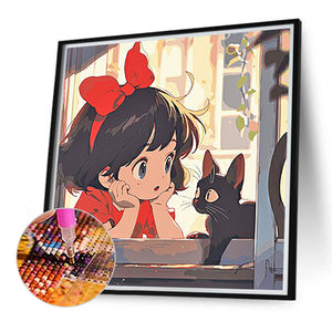 Kiki'S Delivery Service 40*40CM(Canvas) Full Round Drill Diamond Painting