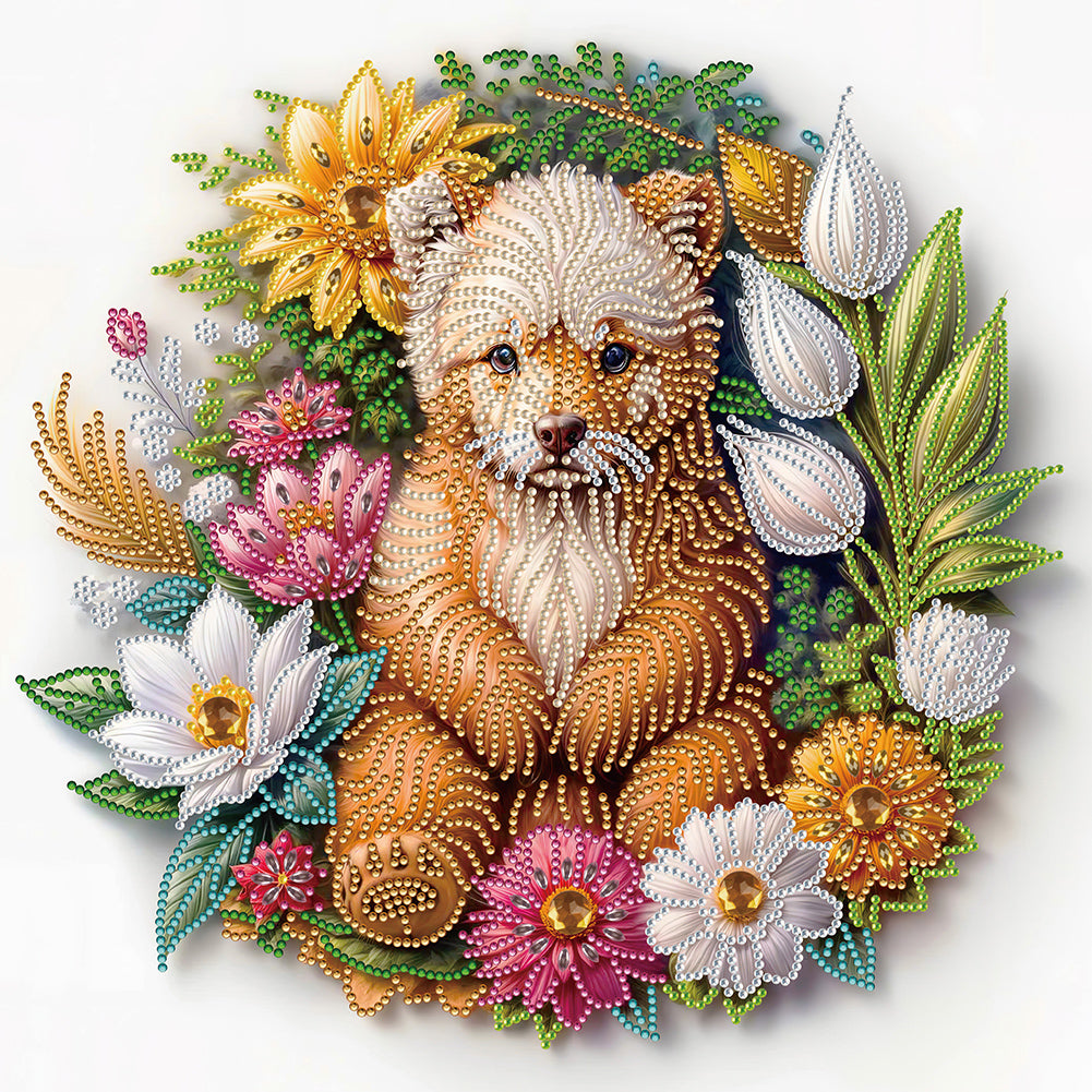 Simple Unhappy Bear 40*40CM(Canvas) Partial Special Shaped Drill Diamond Painting