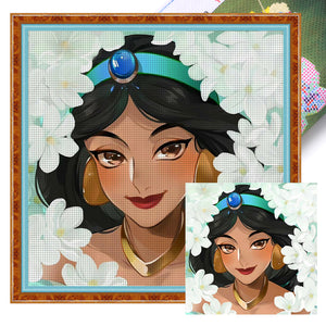 Huancan - Princess Jasmine - 50*50CM 11CT 3 Stamped Cross Stitch