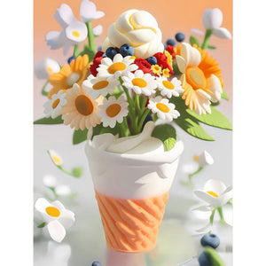 Soft Ice Cream Bouquet 30*40CM(Canvas) Full Round Drill Diamond Painting