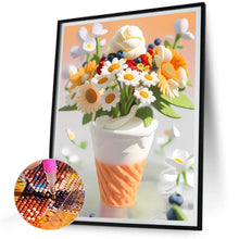 Load image into Gallery viewer, Soft Ice Cream Bouquet 30*40CM(Canvas) Full Round Drill Diamond Painting
