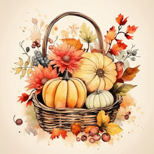 Load image into Gallery viewer, Pumpkin Flower Basket 30*30CM(Canvas) Full Round Drill Diamond Painting
