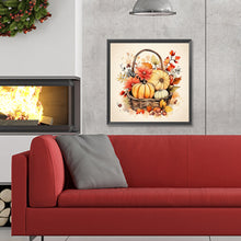 Load image into Gallery viewer, Pumpkin Flower Basket 30*30CM(Canvas) Full Round Drill Diamond Painting
