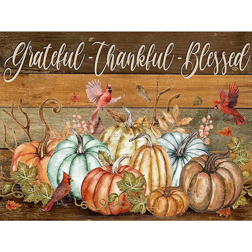 Pumpkin 40*30CM(Canvas) Full Round Drill Diamond Painting