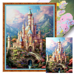 Huancan - Castle - 50*65CM 14CT 2 Stamped Cross Stitch